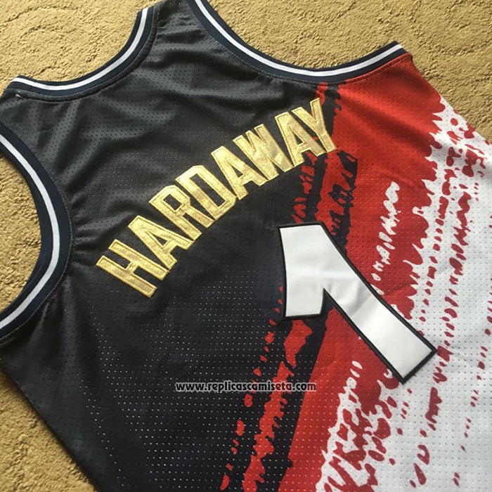 Camiseta Orlando Magic Anfernee Hardaway #1 Independence Day Mitchell & Ness Blanco